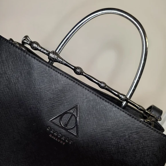 Harry Potter x Loungefly Deathly Hallows Structured Satchel - Picture 2 of 10